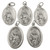 Silver Tone Catholic Patron of the Blind Saint Lucy Medal, Lot of 5, 1 Inch