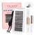 DIY Lash Extension Kit 72 Pcs Lash Clusters with Lash Bond and Seal Applicator and remover 10-16mm Mix C D Curl Cluster Lashes Wide Stem Individual Lashes Reusable Eyelash Extension Kit - V17