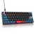 Protable 60% Percent Mixed Light Rainbow Gaming Keyboard Mechanical, Mini Compact 61 Keys Wired Office Keyboard with red Switch for Mac/Win/ps4/ps5/xbox (Monstor Black/red Switch 61)