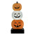 Halloween Decorations LED Lights Halloween Block Wooden Pumpkin Lights Up Decor Farmhouse Rustic Sign for Table Centerpieces, Home, Tabletop Tiered Tray, Mantle
