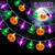 3 Pack Halloween String Lights Decorations with Timer, 30Ft 90 LED Halloween Lights 3D Bats Spider Pumpkin Lights Halloween Decor, Battery Operated String Lights Indoor Halloween Party Decorations