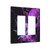 Purple Skull Halloween 2 Gang Rocker Decora Light Switch Cover Decorative Gothic Plume Skeleton Outlet Covers Wall Plate Electrical Faceplate Switchplate GFCI for Kidroom Bathroom Bedroom Decor