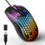 MELOGAGA Honeycomb Wired Gaming Mouse, USB/USB-C PC Game Mice with RGB Backlight, 6 Programmable Buttons, 6 Adjustable DPI Up to 7200 for Windows/PC/Mac/Laptop Gamer -Black