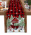 Christmas Red Truck Table Runner for Kitchen Decor, Red Buffalo Plaid Burlap Table Runners, Seasonal Winter Xmas Holiday Table Runner for Farmhouse Decor Home Decor, 13x72 Inch Xmas Tree Table Decor