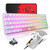 60% Mechanical Gaming Keyboard and Mouse Combo RGB Backlight Ergonomic Anti-ghosting 68 Keys 6400DPI Silent Honeycomb Mice Type-C Wired for Computer Mac Gamer