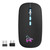 HOTLIFE LED Wireless Mouse, Slim Rechargeable Silent Portable USB Optical 2.4G Wireless Bluetooth Two Mode Computer Mice with USB Receiver and Type C Adapter -Black
