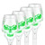 Liveasily 4 Pack Solar Torch Skull Light with Flickering Flame, Outdoor Waterproof Solar Halloween Skull Lights Decorations, Solar Torches Landscape Path Lights for Halloween Decor (Green)