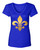 Gold Fleur De Lis - Mardi Gras New Orleans Women's T-Shirt (Royal, Large)