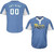 Majestic Custom Youth Small Tampa Bay Rays 2-Button Placket Cool-Base Licensed Jersey Lt Blue/White