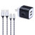 Wall Charger, Charging Block, FiveBox 2.1A Dual Port Phone Charger Box Base USB Wall Charger Cube Brick Plug With 2-Pack 6ft Micro USB Cable Android Charger Cord For Samsung Galaxy S6/S7 Edge J3 J7 LG