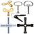 Mardatt 8 Pcs Utility Keys Kit Includes Triangle Cabinet Spanner Key, Water Tap Faucet Keys, Screwdriver, Multi-Functional 4 Ways Plumber Wrench Cross Keys for Radiators Gas Electric Meter Boxes