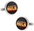 Cuff-Daddy Hulk Silver-Tone & Black Round Cufflinks with Presentation Box