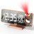 FTOYIN Projection Alarm Clock for Bedroom Digital Alarm Projector Clock with LED Screen, 7.5'' FM Radio Loud Clock with LED Screen, Temperature & Humidity Display