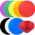 SIQUK 10 Pieces Jar Gripper Pad Rubber Jar Opener Multi-Purpose Bottle Lid Openers Round Kitchen Coasters Multicolor Rubber Coaster Jar Gripper