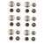 25 Sets Snap Fasteners Metal Snaps Press Button Studs,Nickel,633 12.5mm No Tool