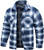 TACVASEN Men's Flannel Shirts Long Sleeve Casual Button Down Regular Fit Plaid Shirts Blue XL