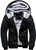 Men's Zip Up Hoodie Heavyweight Winter Sweatshirt Fleece Sherpa Lined Warm Jacket(Black,M)