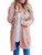 MEROKEETY Women's 2023 Winter Long Sleeve Soft Chunky Knit Sweater Open Front Cardigan Outwear Coat Pink