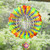 Metal Wind Spinners - Wind Spinners for Yard and Garden - 12 inches Large 3D Reflective Stainless Steel Hanging Wind Spinners 3D Garden Art Wind Sculpture Spinners Outdoor Hanging Decor