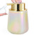 Bosilunlife Foam Soap Dispenser - 12Oz Ceramic Foaming Hand Soap Dispenser for Bathroom Refillable Liquid Kitchen Dish Hand Soap Dispenser with Pearl Glaze Modern Small Soap Dispenser