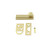Solid Brass Surface Bolt RLECS 2 Inch / 50mm Slide Surface Door Bolt, Brushed Gold Barrel Bolt Lock