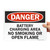 SmartSign "Danger - Battery Charging Area, No Smoking Or Open Flame" Label | 10" x 14" Laminated Vinyl