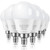 Prosperbiz E12 Dimmable 60W Equivalent LED Light Bulbs, A15 6W Ceiling Fan Light Bulbs Warm White 3000K, Candelabra Base Globe Shape LED Bulbs, 600 Lumen, 6 Pack