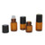 HugeStore 25 Pcs Mini Tiny Refillable Empty Essential Oil Glass Roller Bottles Aromatherapy Liquid Amber Glass Rollerball Bottles 1ml