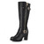 mysoft Women's Knee High Boots Fashion Chunky Block Heel Warm Winter Boots with Side Zippers