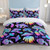 SOULZZZ Trippy Mushroom Duvet Cover King - Soft Starry Galaxy Cartoon Neon Mushroom Bedding Set 3 Piece Aesthetic Mushroom Comforter Cover with 2 Pillow Shams