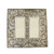 Meriville French Scroll 2 Rocker Wallplate, Double Switch Electrical Cover Plate, Aged Silver