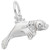 Rembrandt Charms Manatee Charm, Sterling Silver
