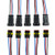 MUYI 5 Kit 3 Pin Way 18 AWG Waterproof Connector Wire 1.5mm Series Terminal Connector Plug Black