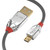 Lindy 36653 USB 2.0 Type A to Micro-B Cable, Cromo Line - Grey, 3m