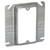 RACO 768 4-in. Square Mud-Ring Cover for 1 Device, 5/8-in. Raised, 50-Pack, Gray, 50 Pack