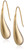 Amazon Collection 18k Yellow Gold Plated Sterling Silver Teardrop Earrings