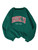 Cozyease Women's Letter Graphic Print Crewneck Sweatshirt Casual Long Sleeve Drop Shoulder Pullover Tops Dark Green Letter L