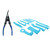 AB Tools 11pc Plastic Car Trim Panel Upholster Removers + Clips Fasteners Remover Pliers