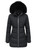 MOERDENG Women's Winter Windproof Warm Down Coats Waterproof Thicken Hooded fashions Puffer Jacket Black 01-L