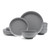 Melamine Dinnerware Sets, Plates and Bowls Sets, 12Pcs Dishes Set for 4, Melamine Plates, Outdoor Dinnerware Set, Lightweight, Unbreakable, Dishwasher Safe,BPA Free (Grey?