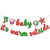 Christmas in July Decoration Banner Glitter Baby Its Warm Outside Banner Summer Christmas Party Decorations Hanging Letter Sign with Tropical Coconut Tree, Pink Bird, Santa Claus and Starfish Sign