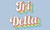 Delta Delta Delta - Sorority Letter Flag (Retro Design)