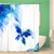 Awowee Bathroom Shower Curtain Watercolor Flying Abstract Butterfly Blue and Cyan Blots Nature Polyester Fabric 72x78 inches Waterproof Bath Curtain Set with Hooks