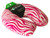 World's Best Zebra Feather Soft Microfiber Neck Pillow, Pink/White