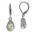 Silvershake 3.1ct. Green Amethyst 925 Sterling Silver Heart Victorian Style Drop Dangle Leverback Earrings