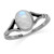 Silvershake 8X6mm Natural Oval Shape Moonstone 925 Sterling Silver Solitaire Ring Size 8