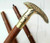 PIRU Designer Brass Solid Snake Head Handle Vintage Wooden Walking Stick Antique Cane
