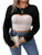 GORGLITTER Women's Plus Size Super Crop Sweater Shrug Long Sleeve Solid Pullover Top Black Large Plus