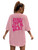 SOLY HUX Women's Oversized T Shirts Graphic Tees Letter Print Casual Summer Tops Dusty Pink L