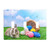 Triple Toggle Decorator Light Switch Receptacle Cute Rabbit Easter Eggs Grass with Blue Sky Outlet Wall Plate Covers Electric Receptacle Plug Covers
